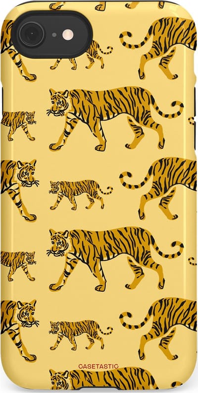 Casetastic Hoesje Geschikt voor Apple iPhone 7/8/SE - Stijlvolle Beschermende Duo-layer Case - Streep van de natuur