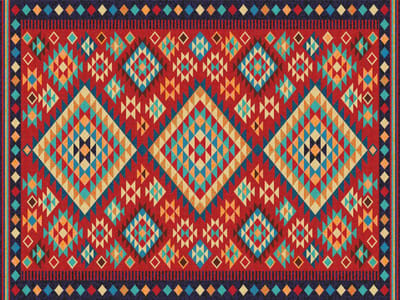 Vinyl | Vloerkleed vinyl | Hippie | 90x120 cm