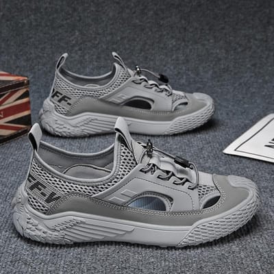 Heren Zomersandalen EVA Strand Slippers Outdoor Tuin Ademend Antislip Gaten Schoenen 42 gray