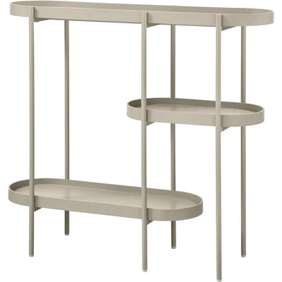 WOOOD Sidetable Noan - Hout/Metaal - Beige - 80x90x28