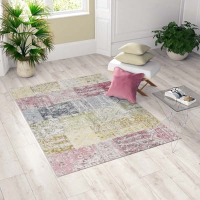 Patchwork Vloerkleed Cento - Pink Rainbow 160x230 cm