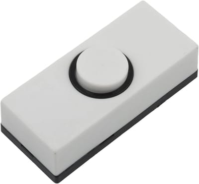 Drukknop Deurbel - Beldrukker Bedraad - Huisbeveiliging - Hardbedraad Ontwerp - 55 mm - Wit