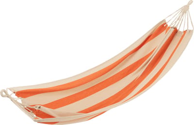 J-Line hangmat Brede Strepen - katoen/polyester - oranje/ecru