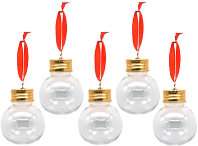 Stern Fabrik kerstballen vulbaar -voor likeur/drank/vloeistof - 24x -50 ml - kunststof -6cm
