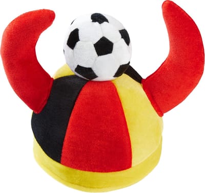 dressforfun - Duitsland-fanhoed met hoorns - verkleedkleding kostuum halloween verkleden feestkleding carnavalskleding carnaval feestkledij partykleding - 302056