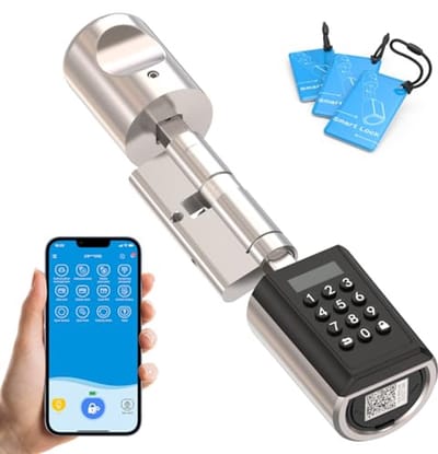 Elektronisch Deurslot - Smart Lock Cijferslot - Veilige Toegang - IP65 Waterdicht - 50-100 mm Deurdikte - Zilver