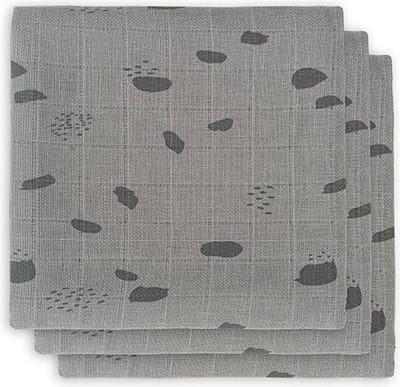 Jollein Monddoekjes hydrofiel | Spot Storm Grey | 3 pack