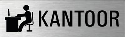 Kantoor deurbordje met zelfklevende strip