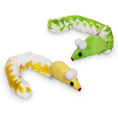 Pluche kattenspeelgoed muis met pluche staart, kattenkruid Nobby Pet