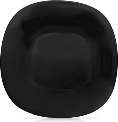 Dessertbord Glas Zwart LUNA 20,5x20,5x1,8 cm - Taart Bordjes - Bord - Ontbijtbord - Borden