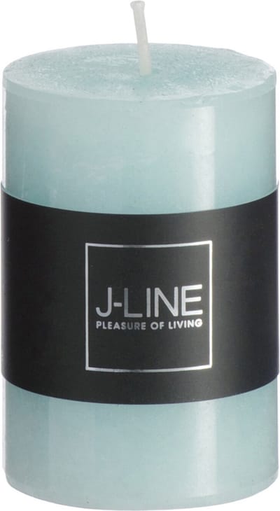 J-Line cilinderkaars - aqua - small - 18U - 6 stuks