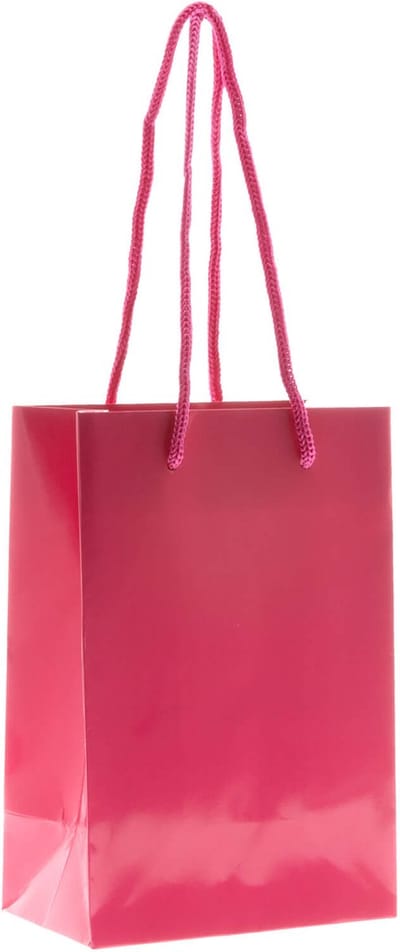 10x cadeautasjes Fuchsia Extra klein - 14x8x21,5cm