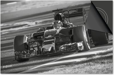 Inductie beschermer 60x60 - afdekplaat inductie mat - Dietrix Kookplaat beschermer - Exclusief - Sport - Max Verstappen F1 Auto Zwart Wit