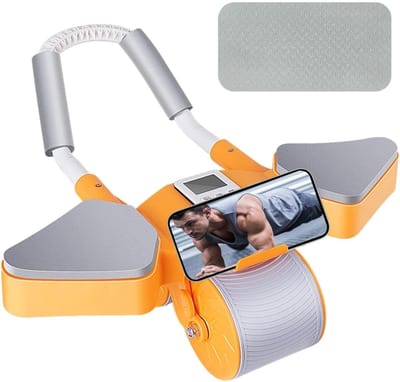 Buikroller met armsteun - Buikwiel kern training - Core spierversterking - Automatische rebound functie