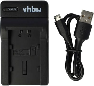 vhbw USB-C-oplader compatibel met JVC EVERIO GZ-E105, GZ-E100, GZ-E100SEU, GZ-E10 camera/camcorder - oplaadstation + USB-C-kabel met oplaadindicator