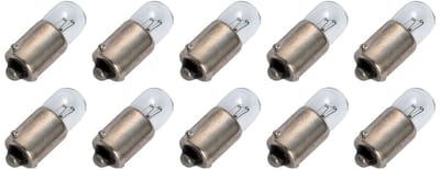 Signaallamp Ba9s 60V 1.2W - 20 mAh - 10 stuks - T9 Gloeilamp Ø9mm - 23mm - 2500K - Dimbaar