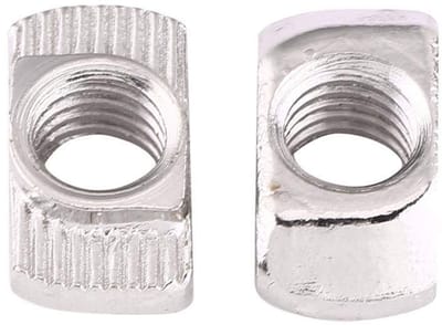 Dailygoods- T-Moeren Set van 50 Stuks - Verzinkt Koolstofstaal - Roestbestendig - Geschikt voor Aluminium Profielen - EU30-M6 × 16,5 Mm × 8 Mm - Hoge Hardheid - Hamerkopmoeren