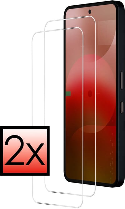 Screenprotector - 2 Stuks - Geschikt voor Nothing Phone (3a) - Extra Sterk - Beschermglas - Gehard Glas - Tempered Glass - Screen Protector - Bescherm Cover