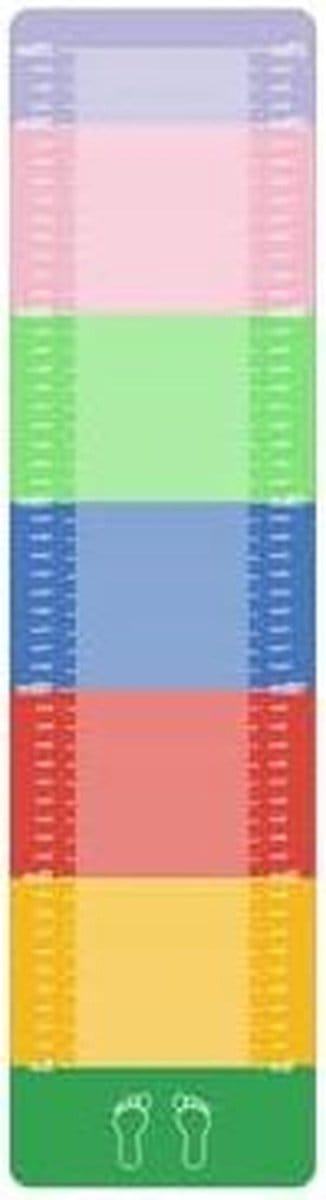 Verspringmat voor Thuis - Meetmat Indoor - Atletiek Training - Antislip Ontwerp - Diverse Maten - Regenboog