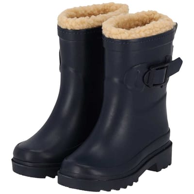 XQ - Regenlaarzen kinderen - Unisex - Fake Fur voering - Marine Blauw - Regenlaarzen meisjes - Regenlaarzen jongens - Regenlaarzen kind