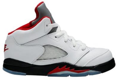 Nike Jordan 5 Retro Fire Red - Kinder Sneaker - Wit/Rood/Zwart