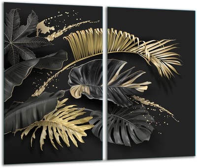 TMK ArtDeko Serie - Glazen Snijplank - 30x52 cm - Zwarte Kleur