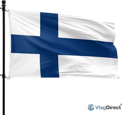 VlagDirect - Finse vlag - Finland vlag - 90 x 150 cm.