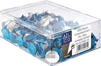 Hoekklemmen van aluminium 1000 stuks blauw gelakt - Albert 540-15