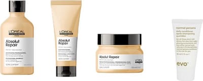 L’Oréal Professionnel Set - Absolut Repair Shampoo + Conditioner + Masker + WILLEKEURIG Travel Size