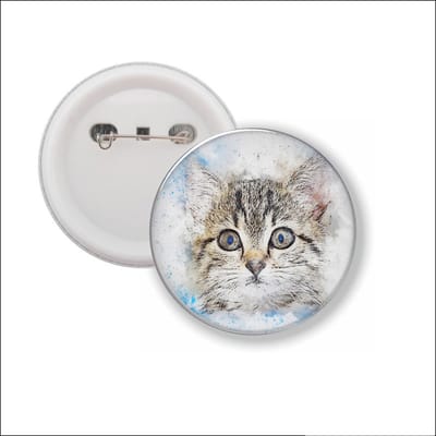 Button Met Speld - Kat