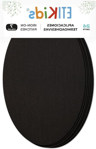 Strijkbare Patches - Knie Elleboog - Kleding Repareren - Wasbaar Droogbestendig - 24 Stuks - Zwart