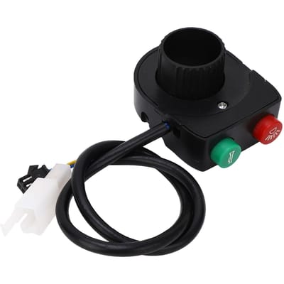 48V 350W Elektrische Fiets Geborstelde Controller Kit Fiets Pedaal Gashendel Koplamp Schakelaar Ombouwkit black