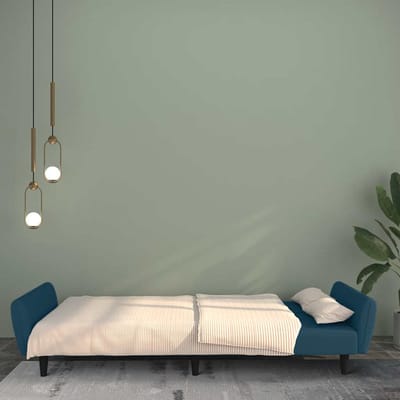 vidaXL - Slaapbank - 2-zits - fluweel - blauw