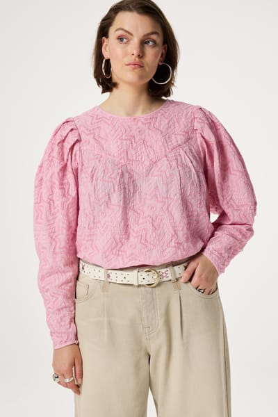 Fabienne Chapot Star Studded Belt Cosy White Maat: 75 | Riemen Outlet | Dames | Roze