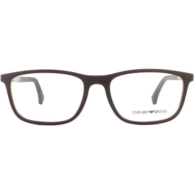 Emporio Armani Heren Bruine Rubber brilmonturen EA3069 5196