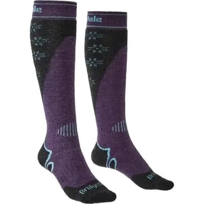 Bridgedale Midweight Merino Endurance Lange Skisokken Dames (Maat - S, Kleur - Black/purple)