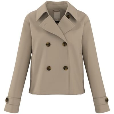 ESMARA Dames korte trenchcoat (Beige, 34)