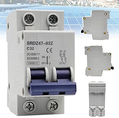 Mini DC Stroomonderbreker 2P 1000V 32A - Scheidingsschakelaar voor PV Installaties