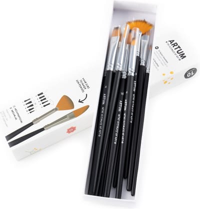 Penselenset 10-delig – Voor Aquarel, Acryl, Olie & Gouache