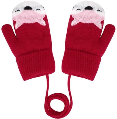 Dailygoods- Wanten voor Kinderen - Warme Gebreide Handschoenen - Fleece Binnenvoering - One Size 1-3 Jaar - Geschikt voor Winter - Comfortabel en Zacht