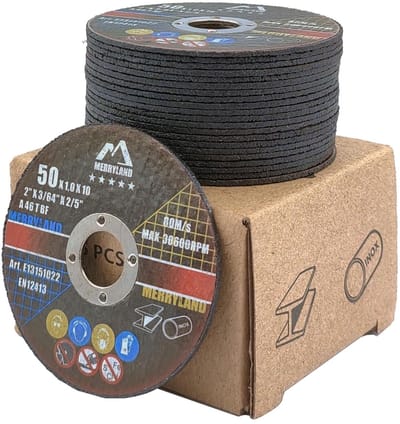 Dailygoods- Doorslijpschijf 50 mm - Snijschijf Metaal/Staal - Flexschijf 25 stuks - Dunne Schijf 50 x 1,0 x 10 mm - Geschikt voor Haakse Slijper - Professionele Gereedschappen
