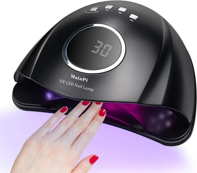 Professionele UV LED Nagellamp - 168W - Nageldroger voor Gel Polish & Acryl - 42 LED's - Sneldrogende Nail Lamp - 4 Timers & Smart Sensor - Geschikt voor Vingers & Tenen - Salonkwaliteit - Draagbaar & Compact - Ideaal voor Thuisgebruik - Wit