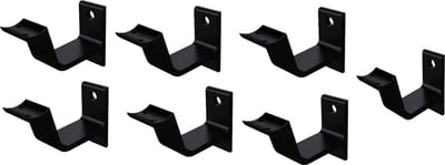 Leuninghouder zwart - Keilboutbevestiging - Hol zadel Hermeta - 7 stuks
