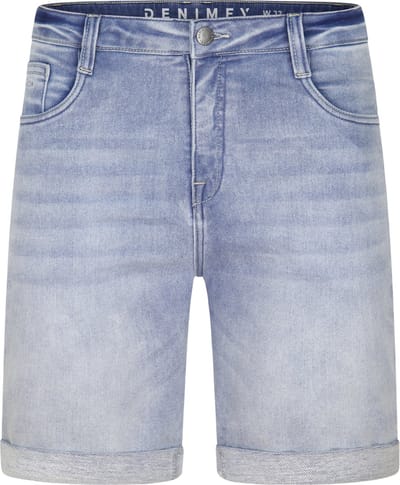 DENIMFY Heren Short Broeken DFAri regular/straight Fit Blauw Volwassenen Jeans shorts heren - Korte spijkerbroek heren