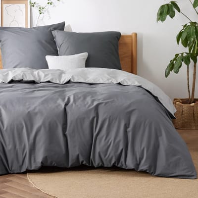 Dailygoods- Beddengoed 200 x 200 cm - Katoen - Omkeerbaar Dekbedovertrek - 3-delige Set - Inclusief 2 Kussenslopen 80 x 80 cm - Oeko-Tex