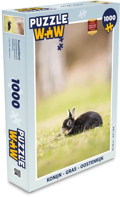 Puzzel Konijn - Gras - Oostenrijk - Legpuzzel - Puzzel 1000 stukjes volwassenen