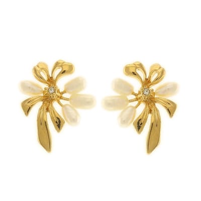 Behave - Oorbellen - Oosteker Dames - Goud-Kleur - Zoetwater Parel - 2cm