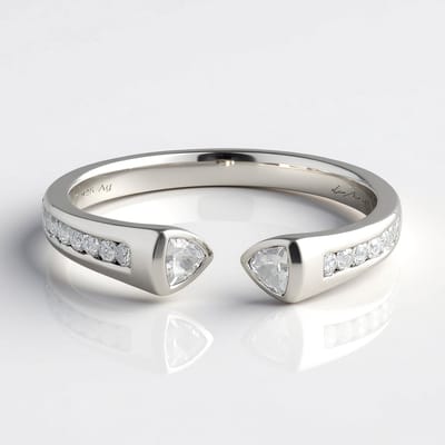 Cavill - Moderne Zilveren Ring geplatineerd - 0.585 ct Cambodjaanse Zirkonen - 925 Sterling Zilver - Triljant en Rond - Elegante Damesring