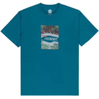Element Poolside T-shirt Met Korte Mouwen Blauw L Man