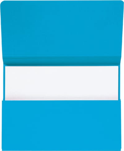Pocketmap Secolor folio 270gr blauw | 10 stuks